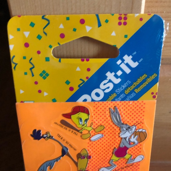 1992 Vintage Post-it Removable Sports Stickers Warner Bros Looney Tunes SEALED - Picture 8 of 12